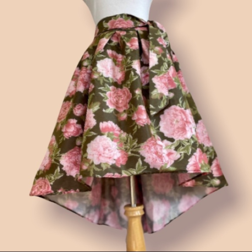 Floral High Low Skirt - Picture 3 of 7